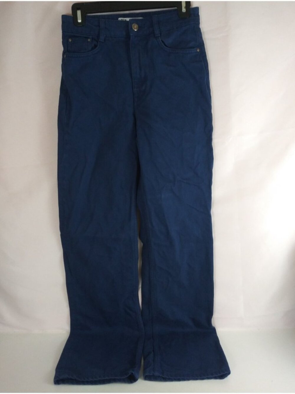 Zara Women's Beautiful Blue Bootcut 100% Cotton Jeans Size 4 Long